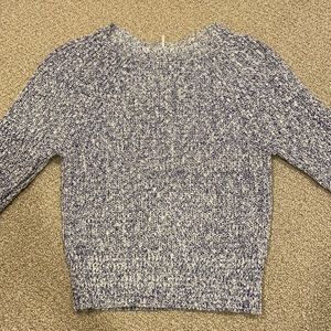 Free People Blue and White Sweater (Size: S)
